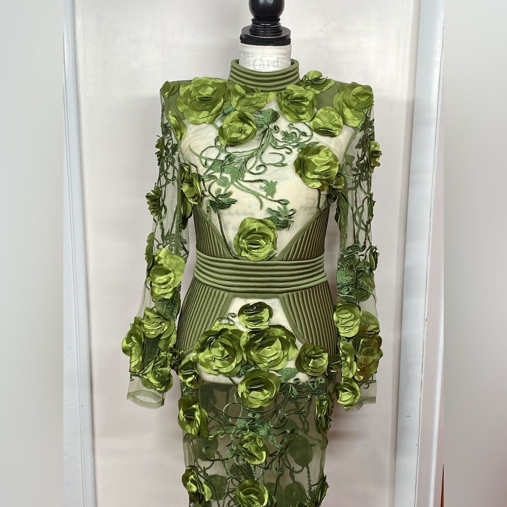 Zhivago Battle Lines Floral-Embellished Vendetta Dress size 6 - Picture 6 of 14